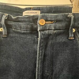 Good American High Rise Dark Blue Jeans